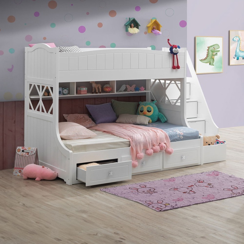 Meyer – Twin Over Full Bunk Bed With Storage – White