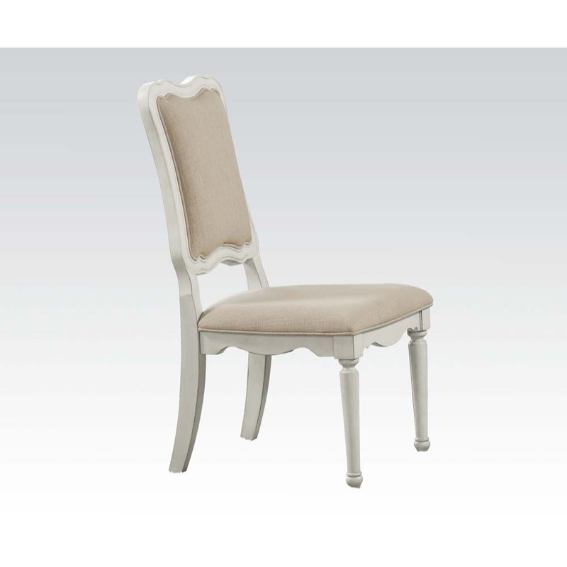 Morre – Chair – Beige Linen & Antique White