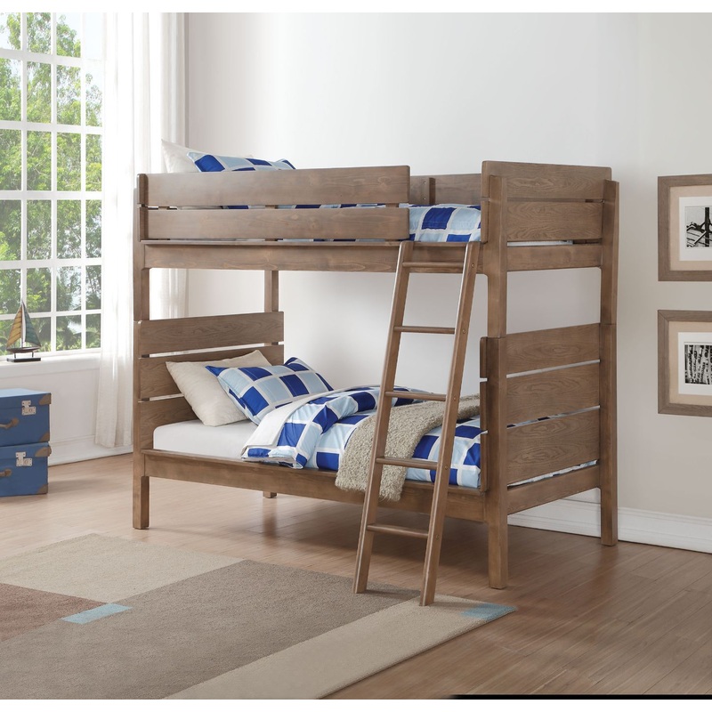 Ranta – Twin Over Twin Bunk Bed – Antique Oak