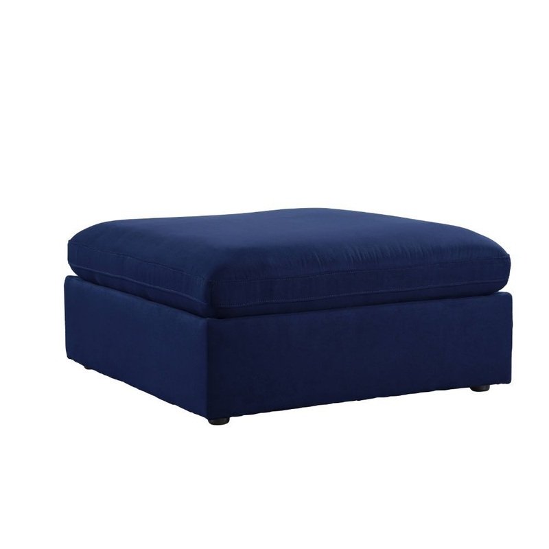 Crosby – Modular Ottoman – Blue Fabric