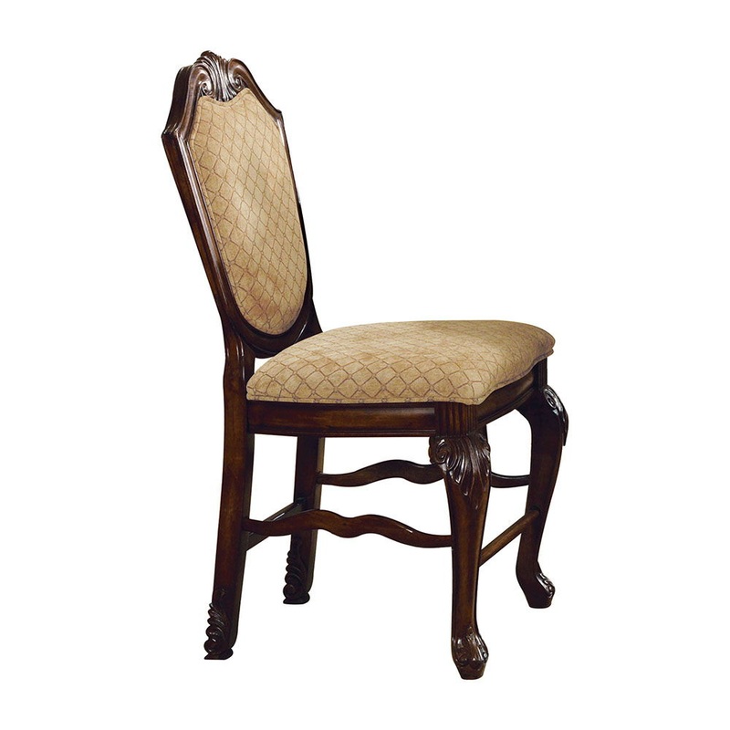Chateau De Ville – Fabric Counter Height Chair (Set of 2) – Espresso