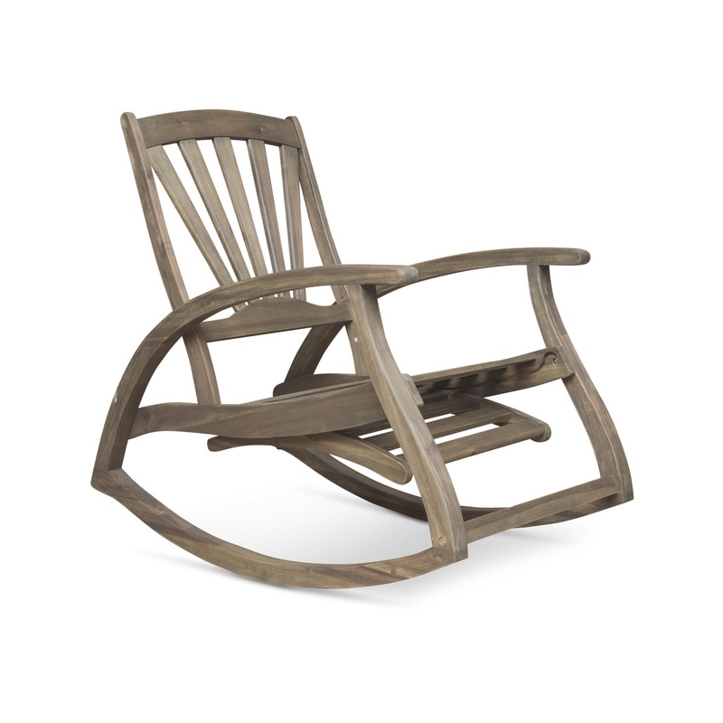 Outdoor Reclining Rocking Chair – Gray