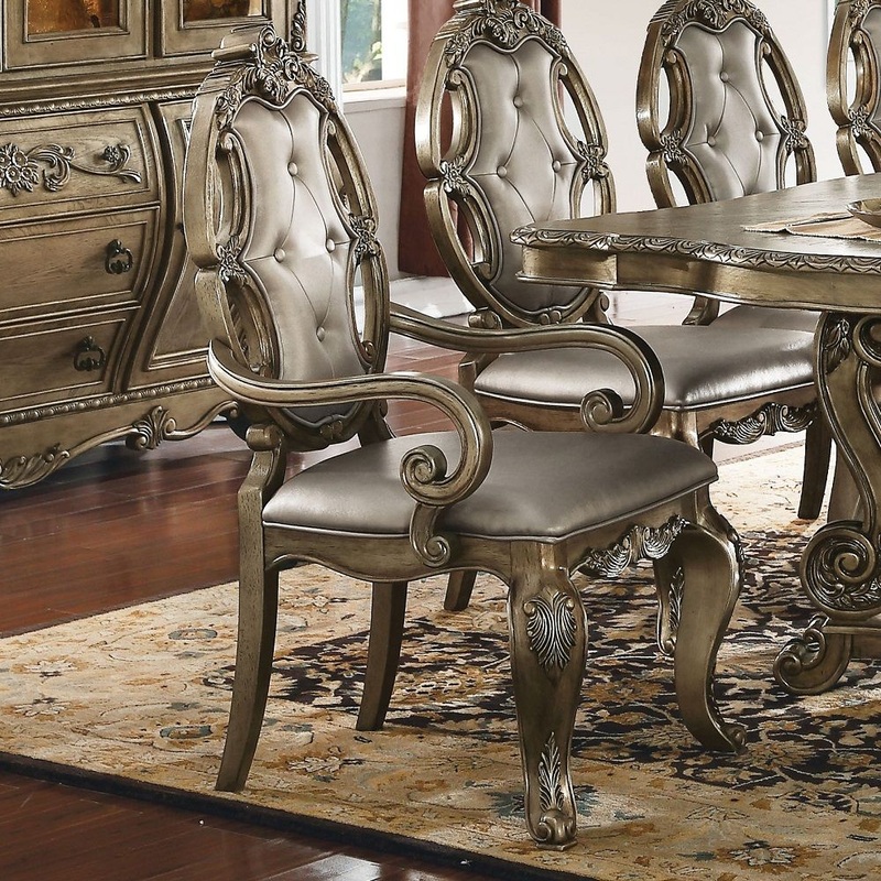 Ragenardus – Arm Chair (Set of 2) – Vintage Synthetic Leather & Vintage Oak