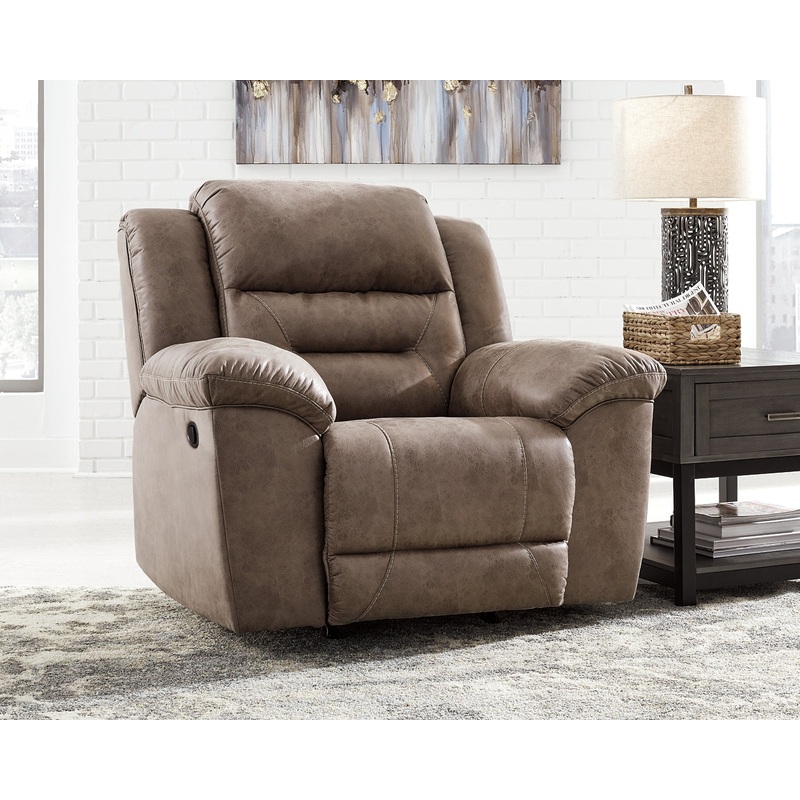Stoneland Rocker Recliner|Fossil|Chocolate