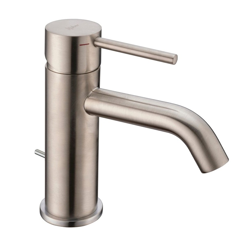 TAYRONA BASIN MIXER WITH BRUSHED NICKEL DRAIN