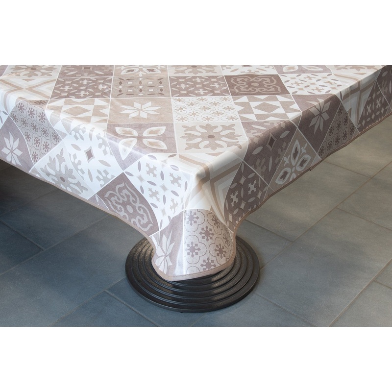 WAXED TABLECLOTH 120X160CM MAIOLICA BEIGE