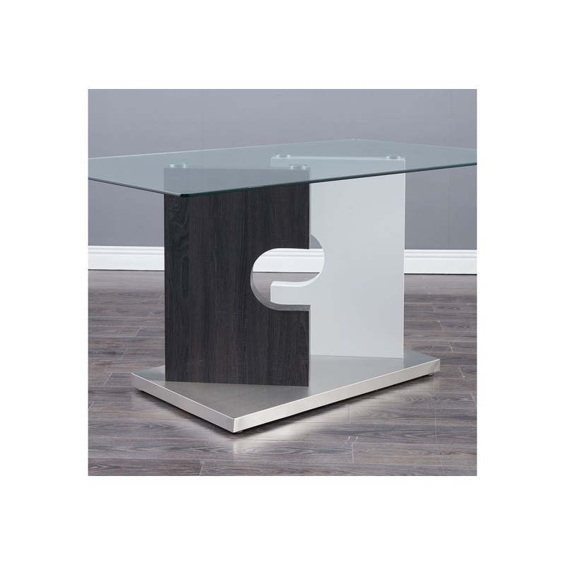 D219 – Dining Table – Clear / White