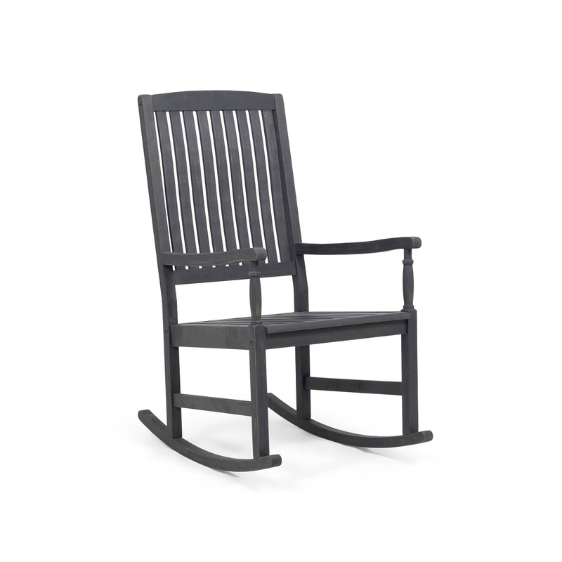 Muse – Outdoor Acacia Rocking Chair With Slat Design – Teak