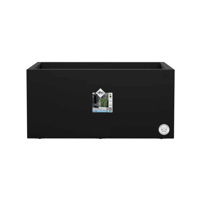 VIVO VASE NEXT LONG 60 BLACK, WITH WHEELS AND WATER RESERVE