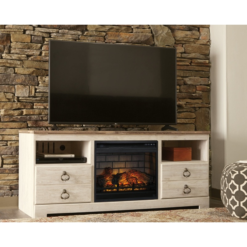 Willowton 64 TV Stand with Electric Fireplace