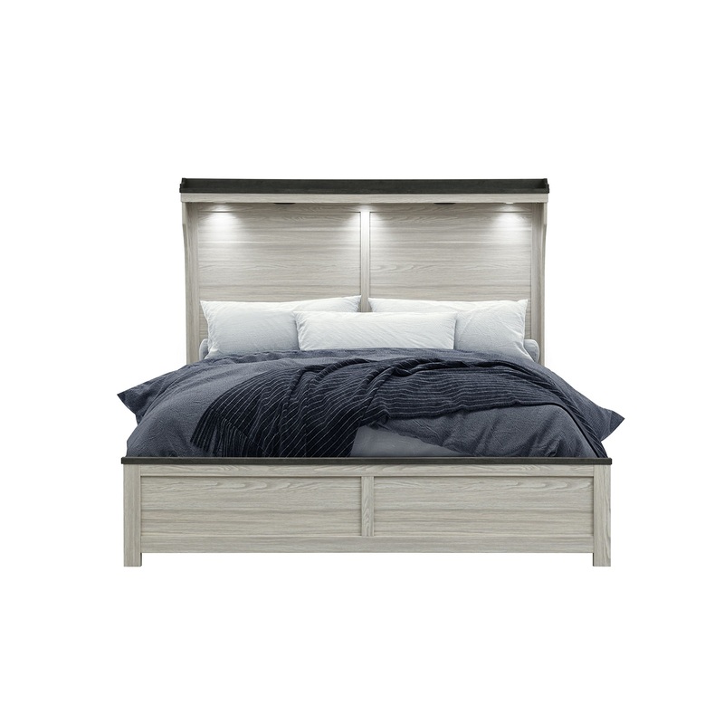 Ashley – Queen Panel Bed – Brown