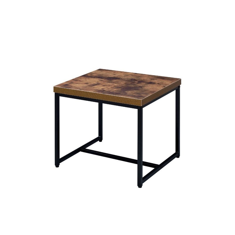 Bob – End Table – Weathered Oak & Black