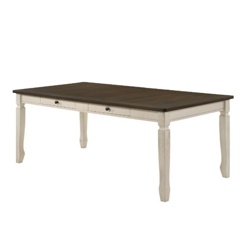 Fedele – Dining Table – Weathered Oak & Cream