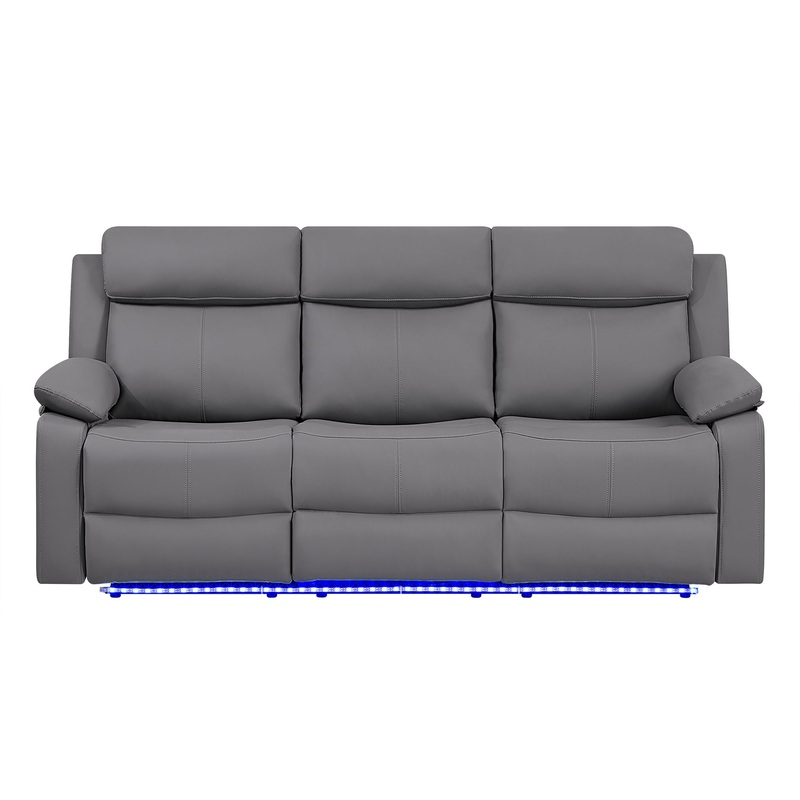 U6026 – Reclining Sofa With LED – Gray