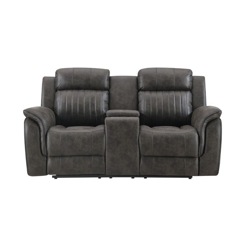 U8517 – Console Reclining Loveseat – Charcoal