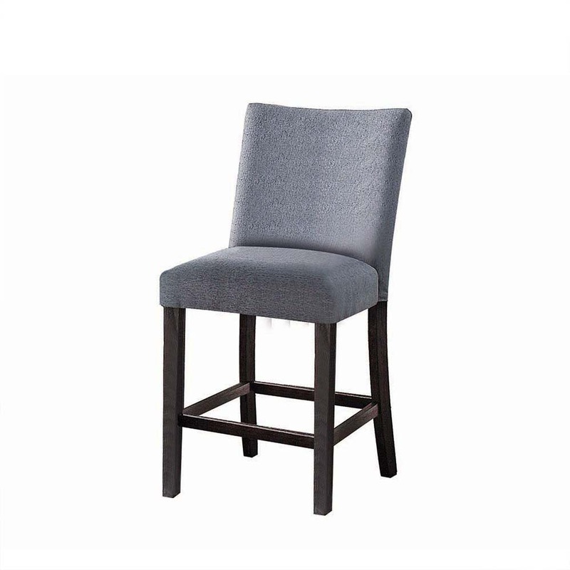 Yelena – Counter Height Chair (Set of 2) – Fabric & Weathered Espresso