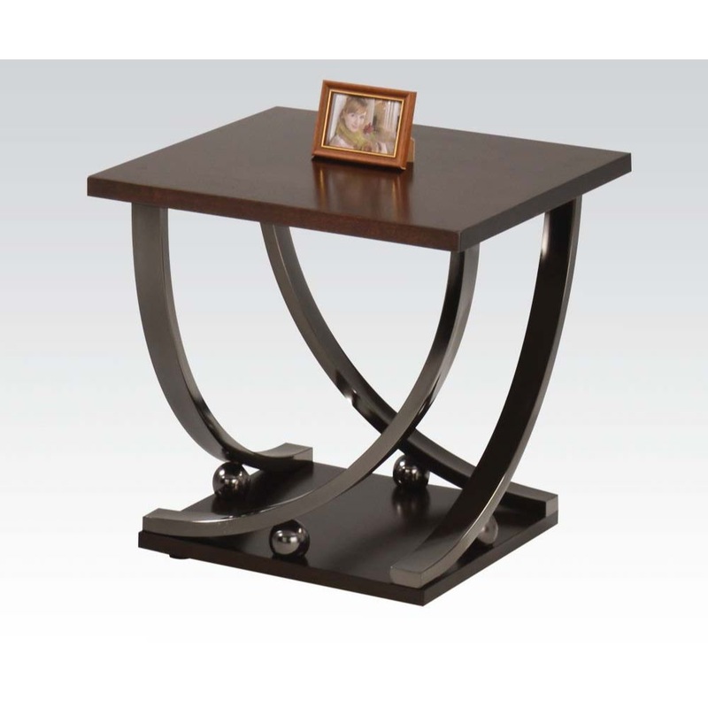 Isiah – End Table – Black Nickel