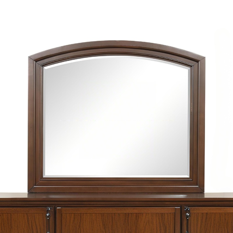 Meade – Arch Mirror With Low Distortion Glass – Dark Cherry