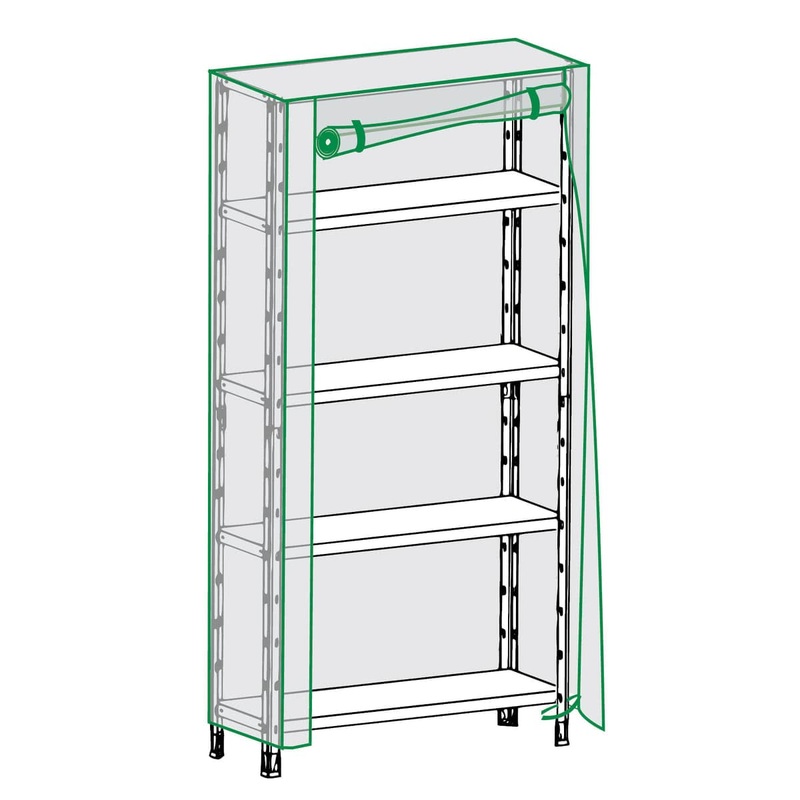 TRANSPARENT PLASTIC SCAFFOLDING CASE W90xD40xH185CM