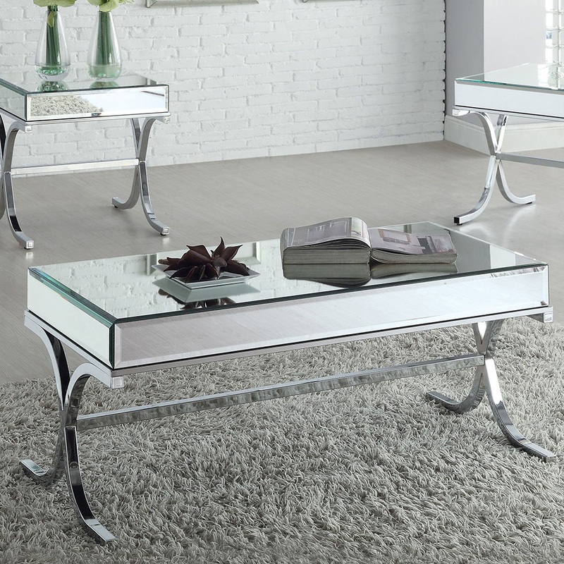 Yuri – Coffee Table – Mirrored & Chrome