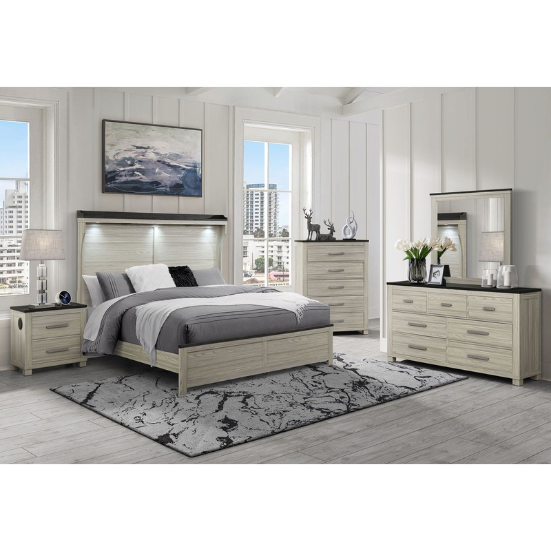 Ashley – 5 Piece Queen Bedroom Set – Brown