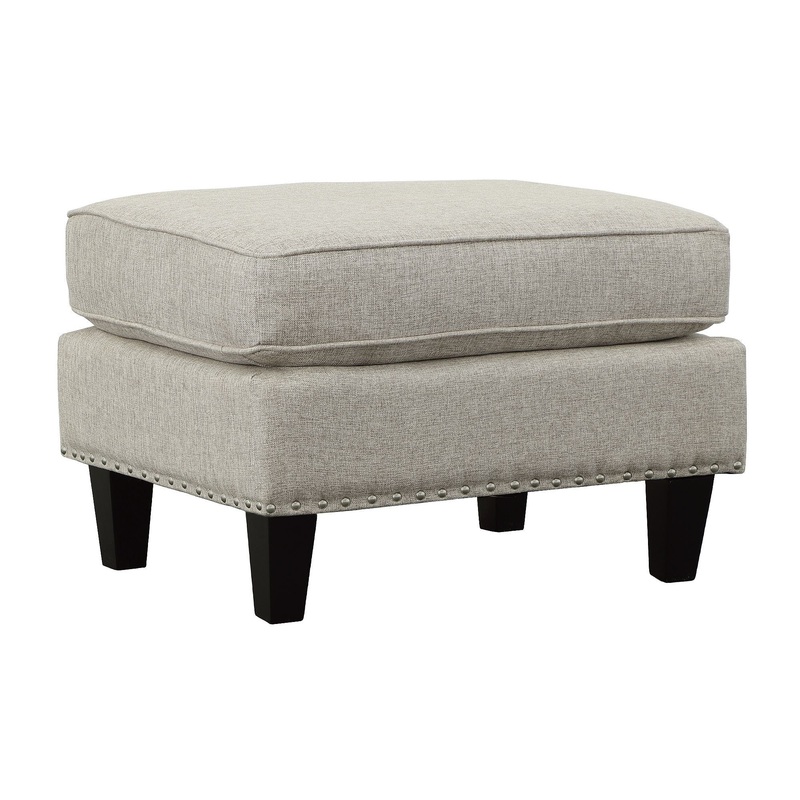 Erica – 497 Ottoman With Chrome Nail (Ista 3) – Heirloom Gray
