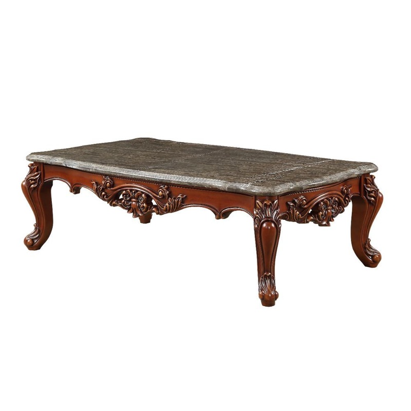 Eustoma – Coffee Table – Marble Top & Walnut