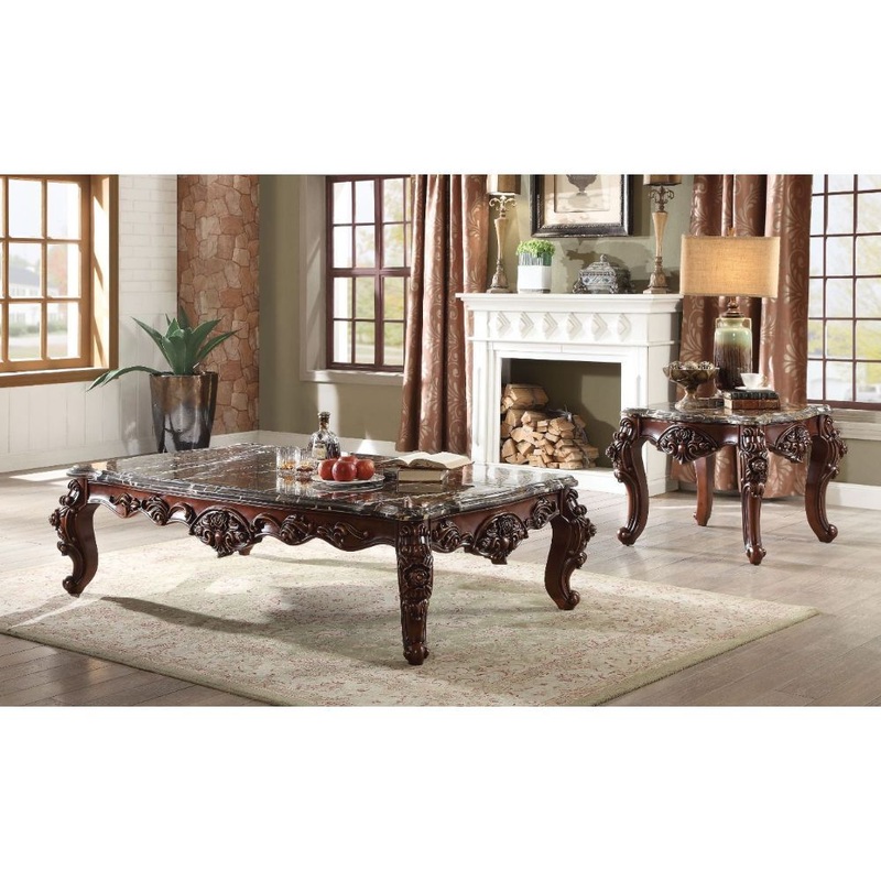 Forsythia – Coffee Table – Marble Top & Walnut