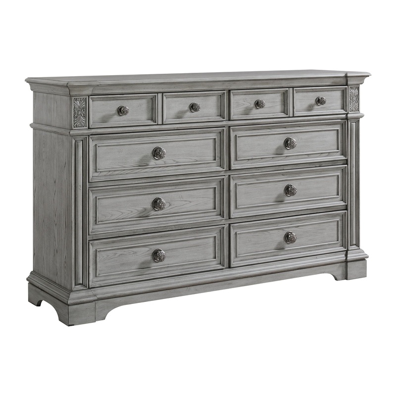 Glenmore – 8-Drawer Dresser|Gray|Dresser & Mirror|Dressers