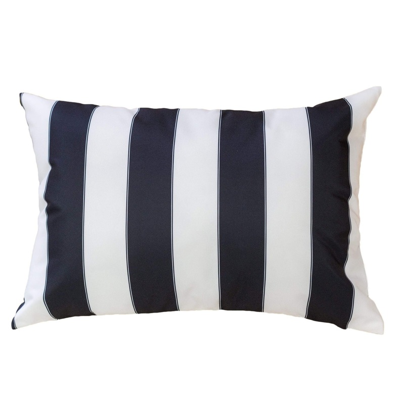 Horizon – Stripe Pillow Outdoor & Indoor – Black