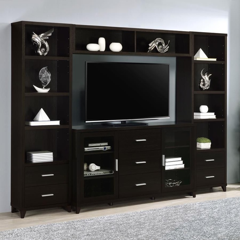 Lewes – 4 Piece TV Entertainment Center – Cappuccino