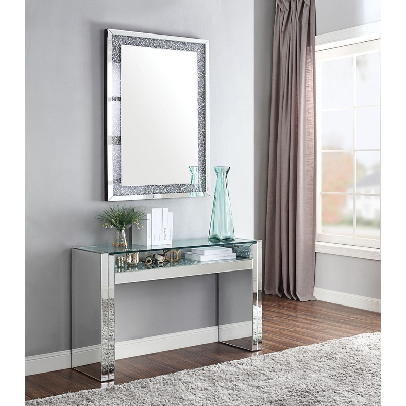 Nysa – Sofa Table – Mirrored & Faux Crystals