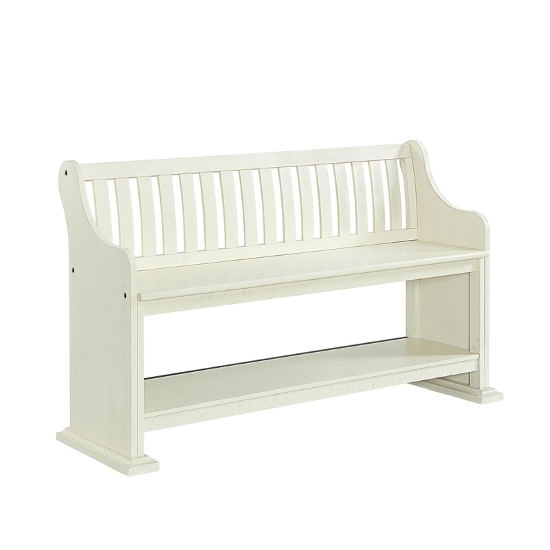 Stone – Counter Pew Bench – White