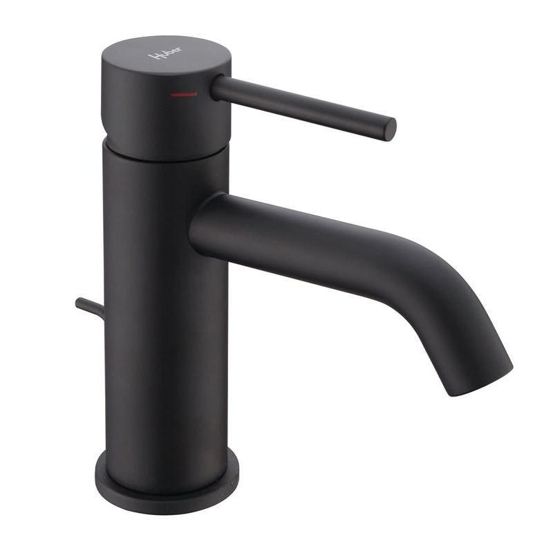 TAYRONA BASIN MIXER WITH BLACK MATTE DRAIN