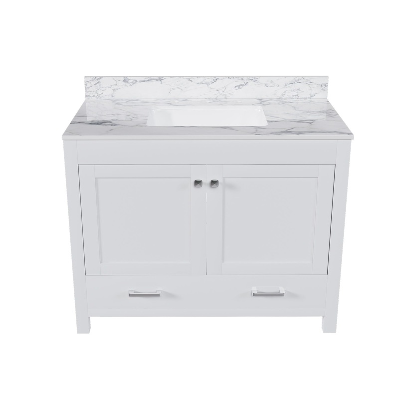 43 Bathroom Vanity Multi Functional Cabinet – White