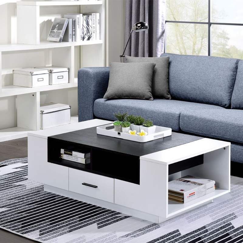 Armour – Coffee Table – White & Black