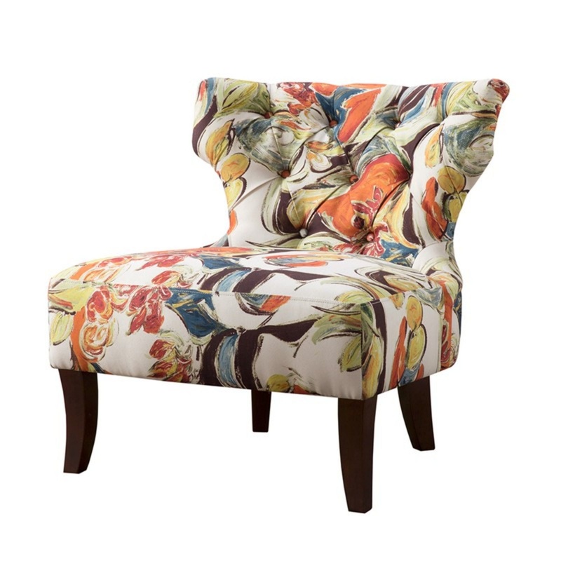 Erika – Accent Chair With Printed Upholstery – Multi