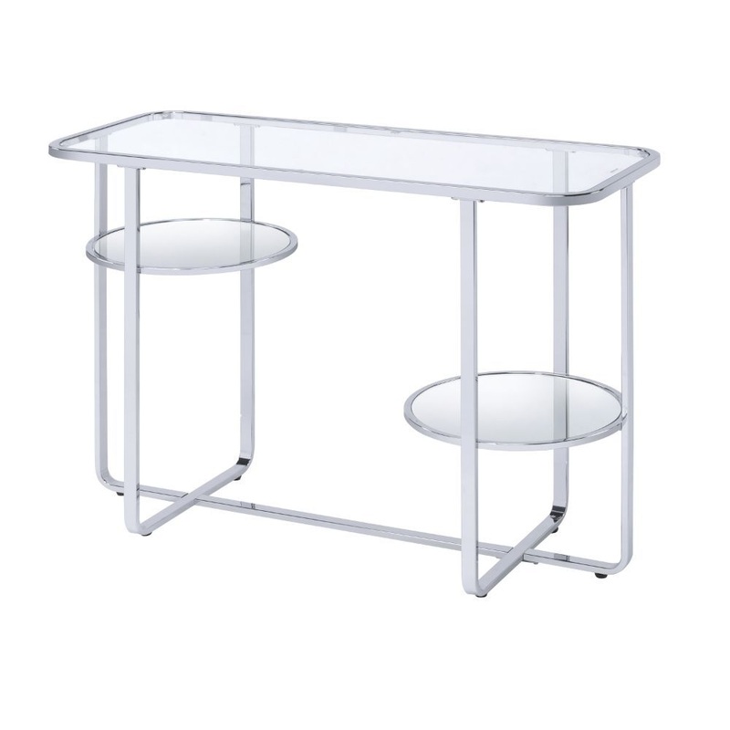Hollo – Sofa Table – Glass & Chrome