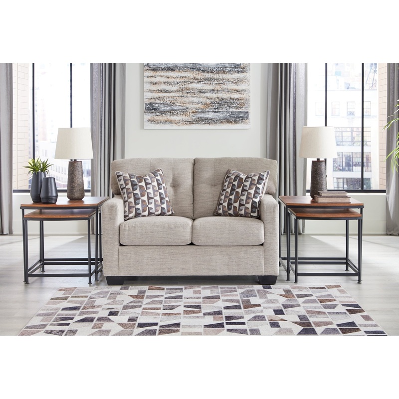 Mahoney Loveseat|Pebble|Chocolate