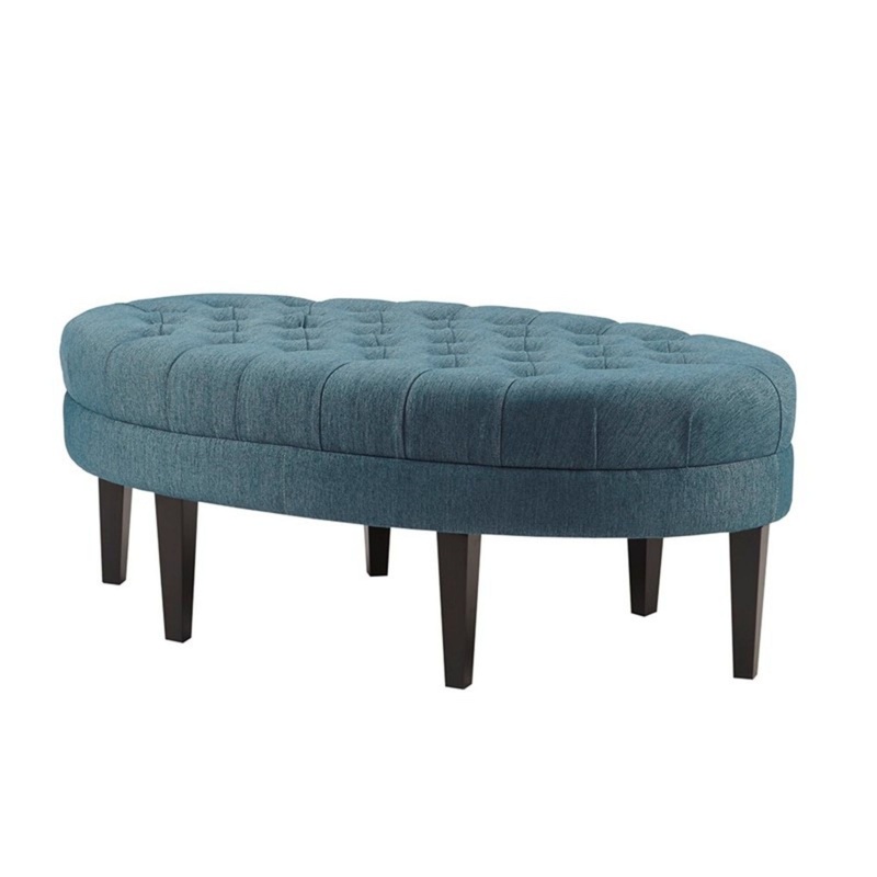 Martin – Surfboard Tufted Ottoman With Button Tufting – Blue