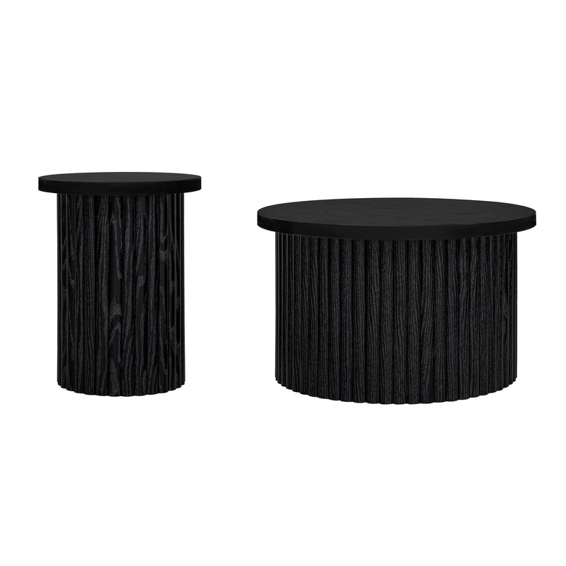 Modern Round Coffee Table And Side Table (Set of 2)