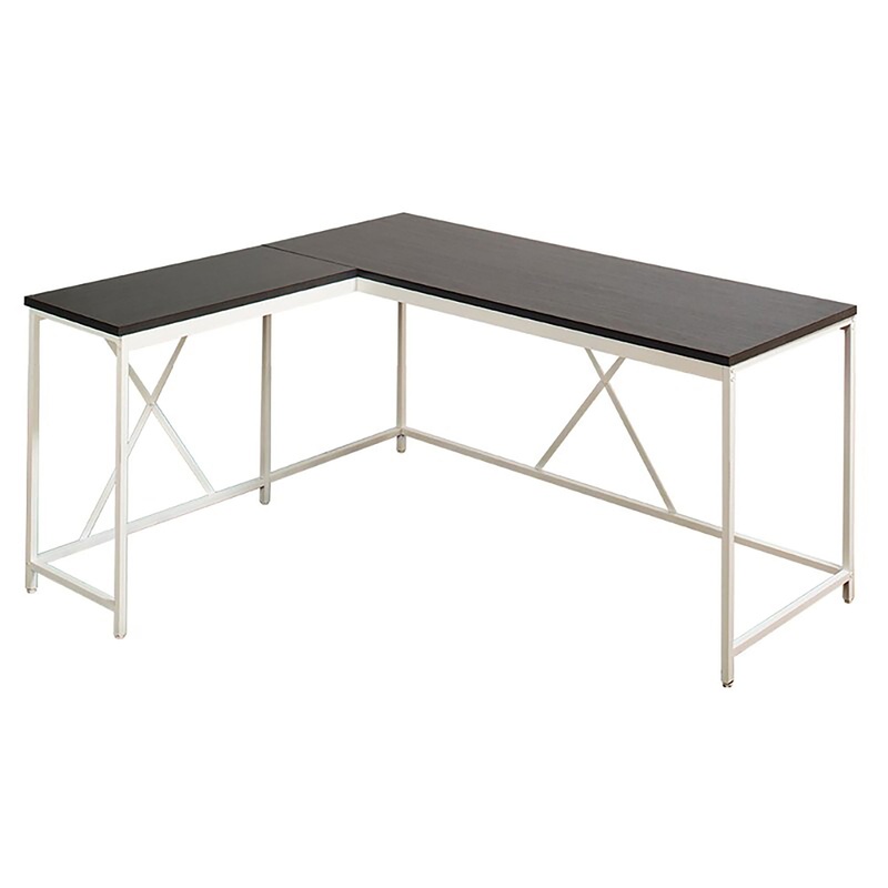 Olympus – Corner Desk|Light Brown|Dark Gray