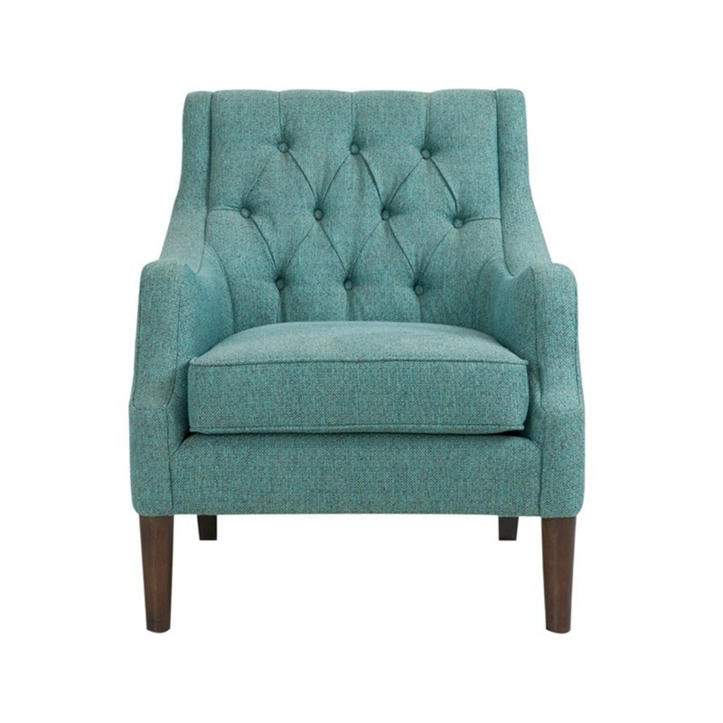 Qwen – Button Tufted Accent Chair With – Teal