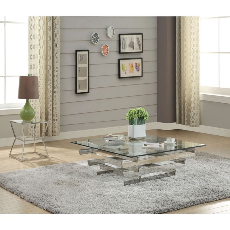 Salonius – Coffee Table – Clear Glass & Stainless Steel