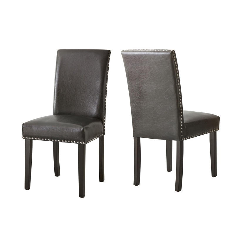 Verano – PU Side Chair (Set of 2) – Gray