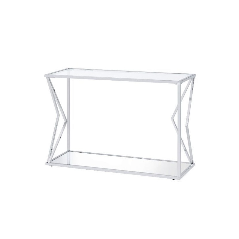 Virtue – Sofa Table – Clear Glass & Chrome