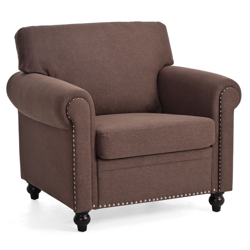 37.4 1 Seater Sofa|Dark Brown