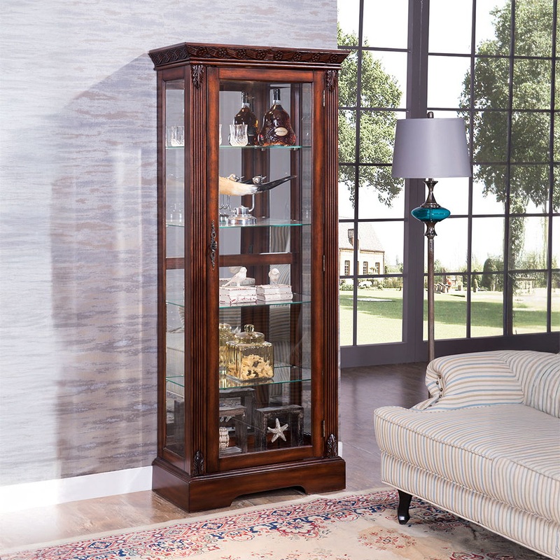 Addy – Curio Cabinet – Cherry