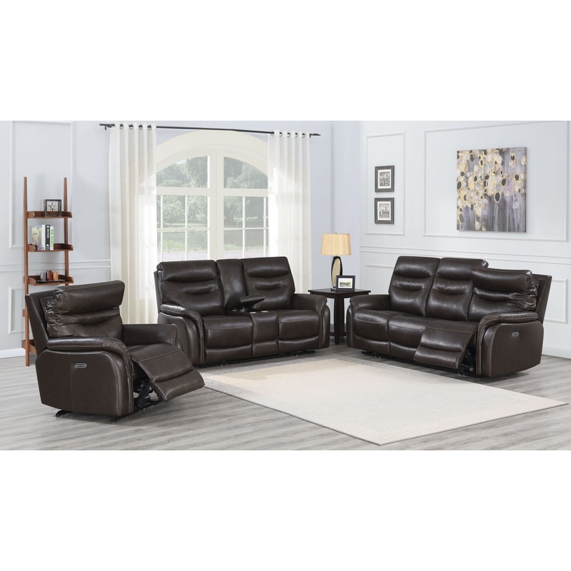 Fortuna – 3 Piece Dual Power Reclining Set – Coffee