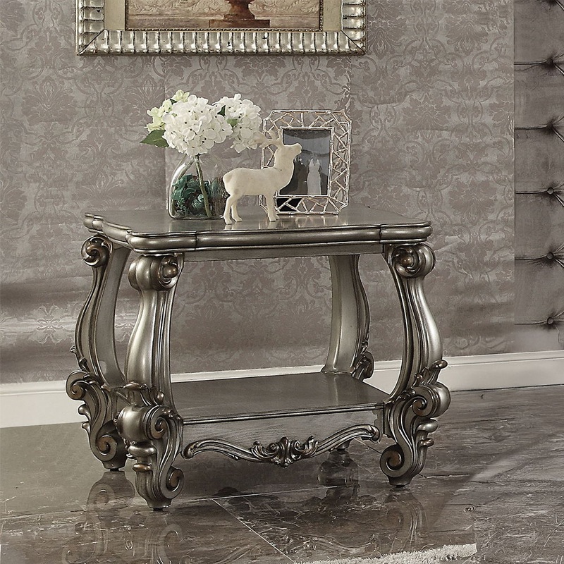 Versailles – End Table – Antique Platinum